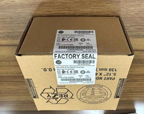 Allen-Bradley Micro820 2080-LC20-20QBB PLC Controller box, factory sealed, product of Singapore.