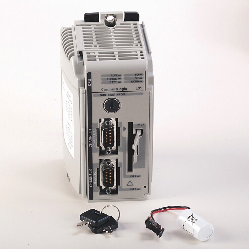Allen-Bradley 1769-L33ER CompactLogix L31 controller with key and battery, industrial automation equipment