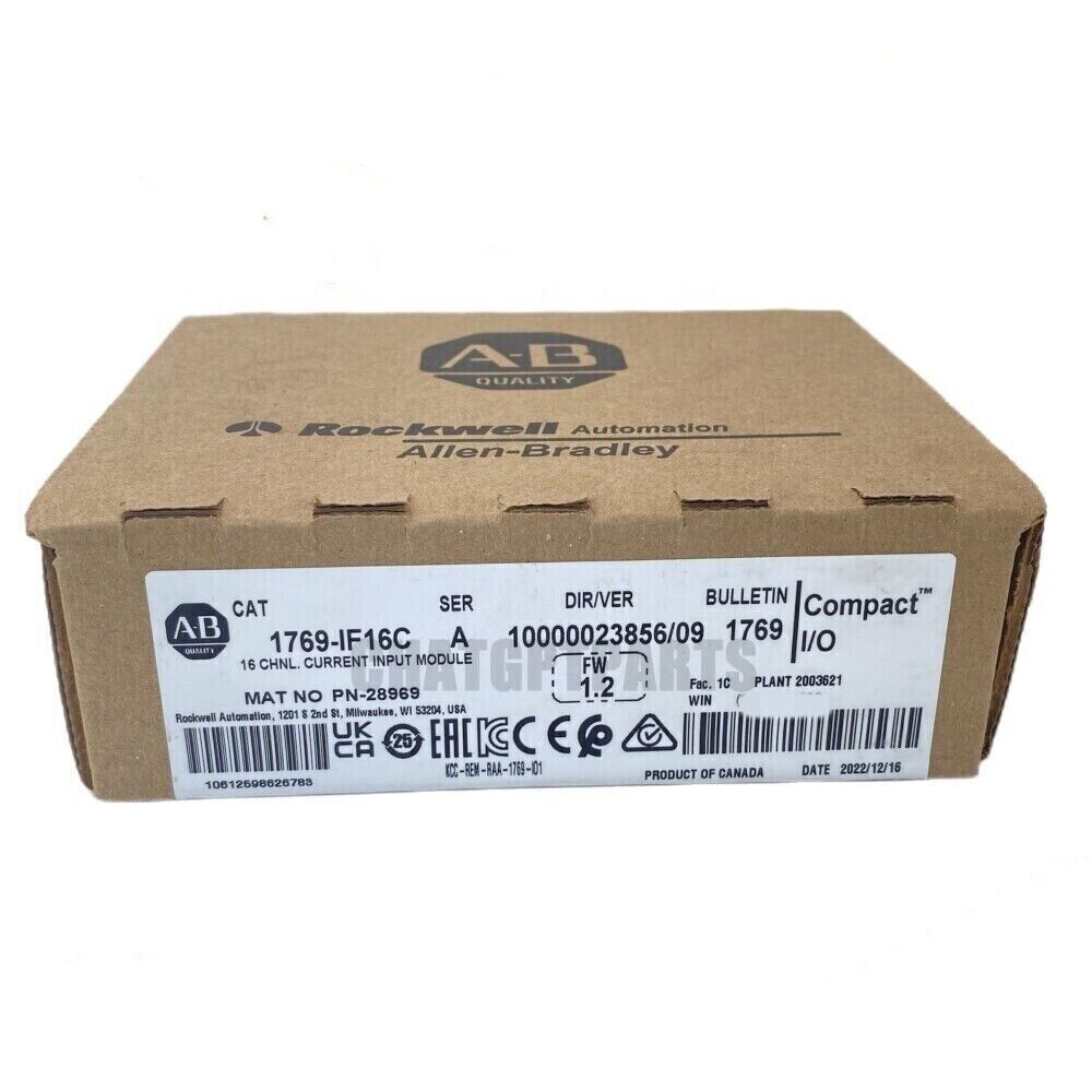Allen-Bradley 1769-IF16C Compact I/O Module box, 16 Channel Current Input, PLC Module, AB Quality.