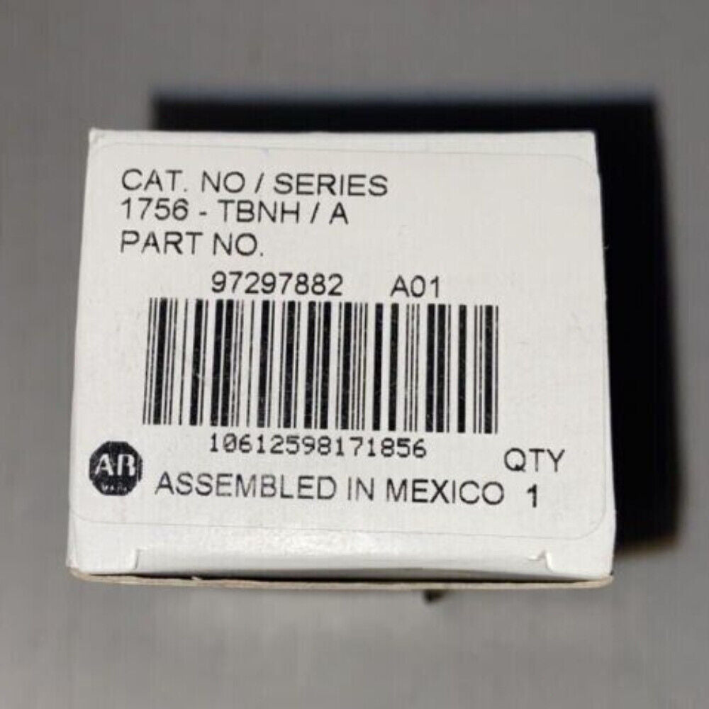 Allen-Bradley 1756-TBNH Terminal Block box with part details, assembled in Mexico, includes the 1756-TBNH / A model number