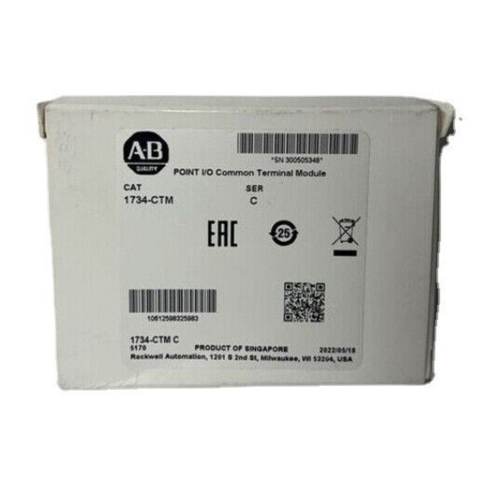 Allen-Bradley 1734-CTM Series C Point I/O Common Terminal Module in box. Industrial automation PLC component.