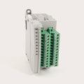 Allen-Bradley 2085-IF8 Micro800 8 Point Analog Input Module. Gray and green PLC component.