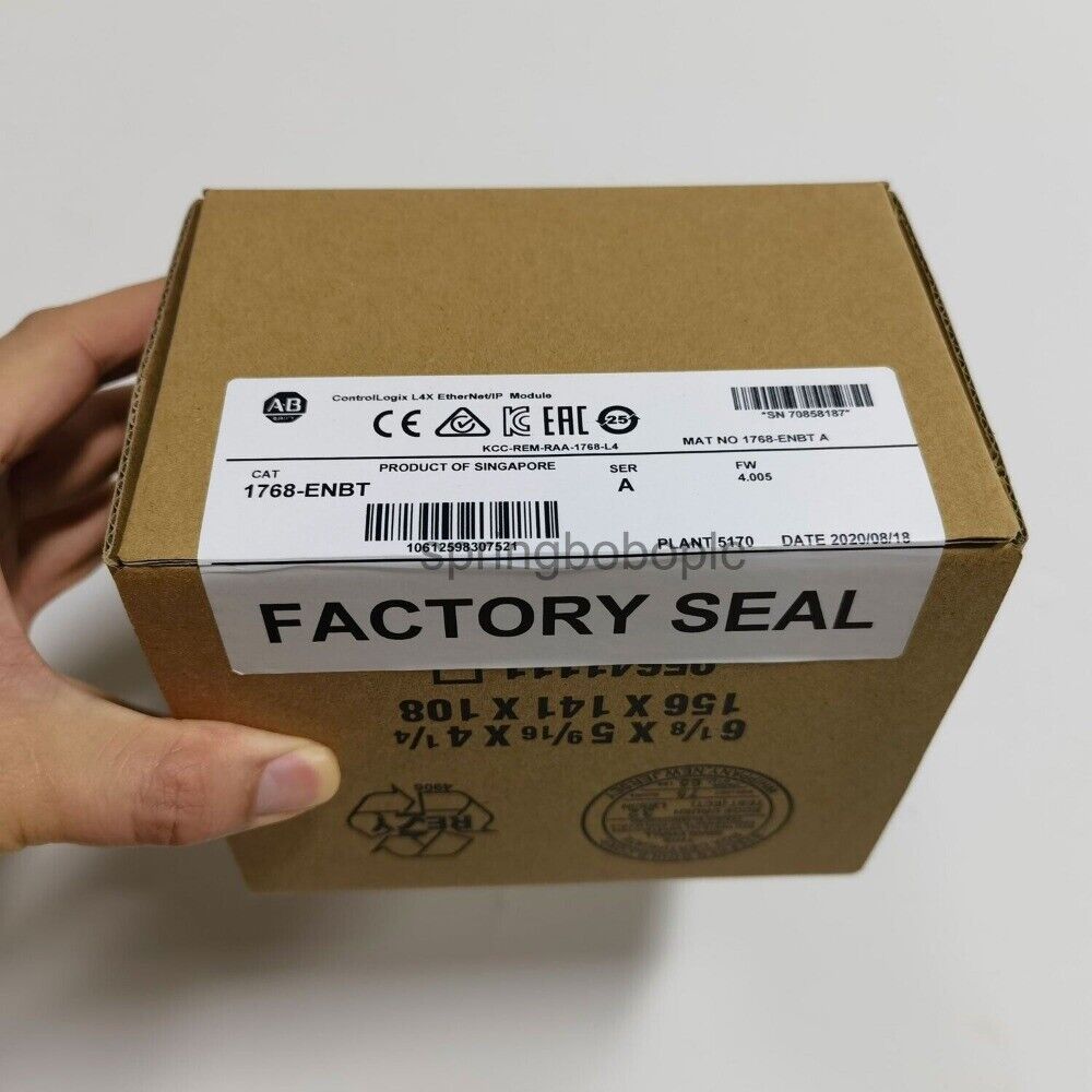 Allen-Bradley 1768-ENBT EtherNet/IP Communication Module with Factory Seal, Singapore origin, SER A