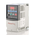 Allen-Bradley PowerFlex 40 AC drive, gray enclosure, LED display, and control buttons, RS-485 Modbus RTU communication port.