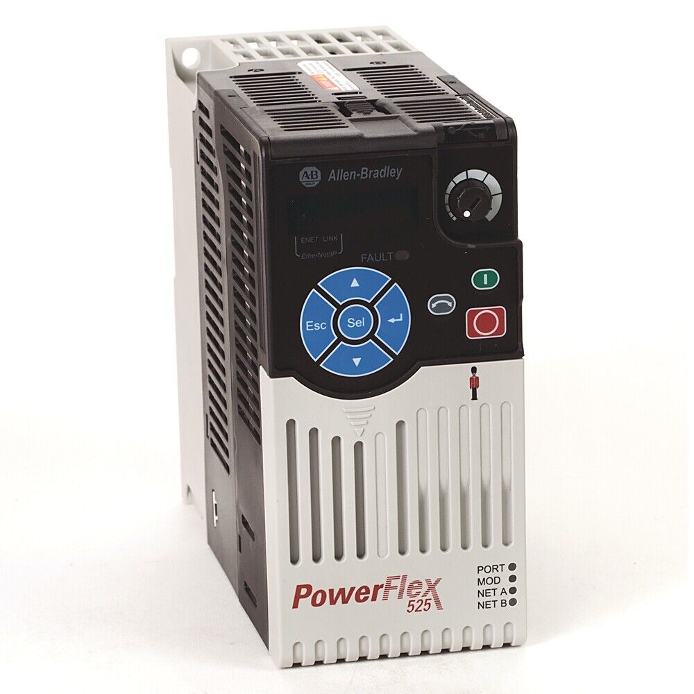 Allen-Bradley PowerFlex 525 AC Drive, industrial automation motor control, compact design, EtherNet/IP, network integration