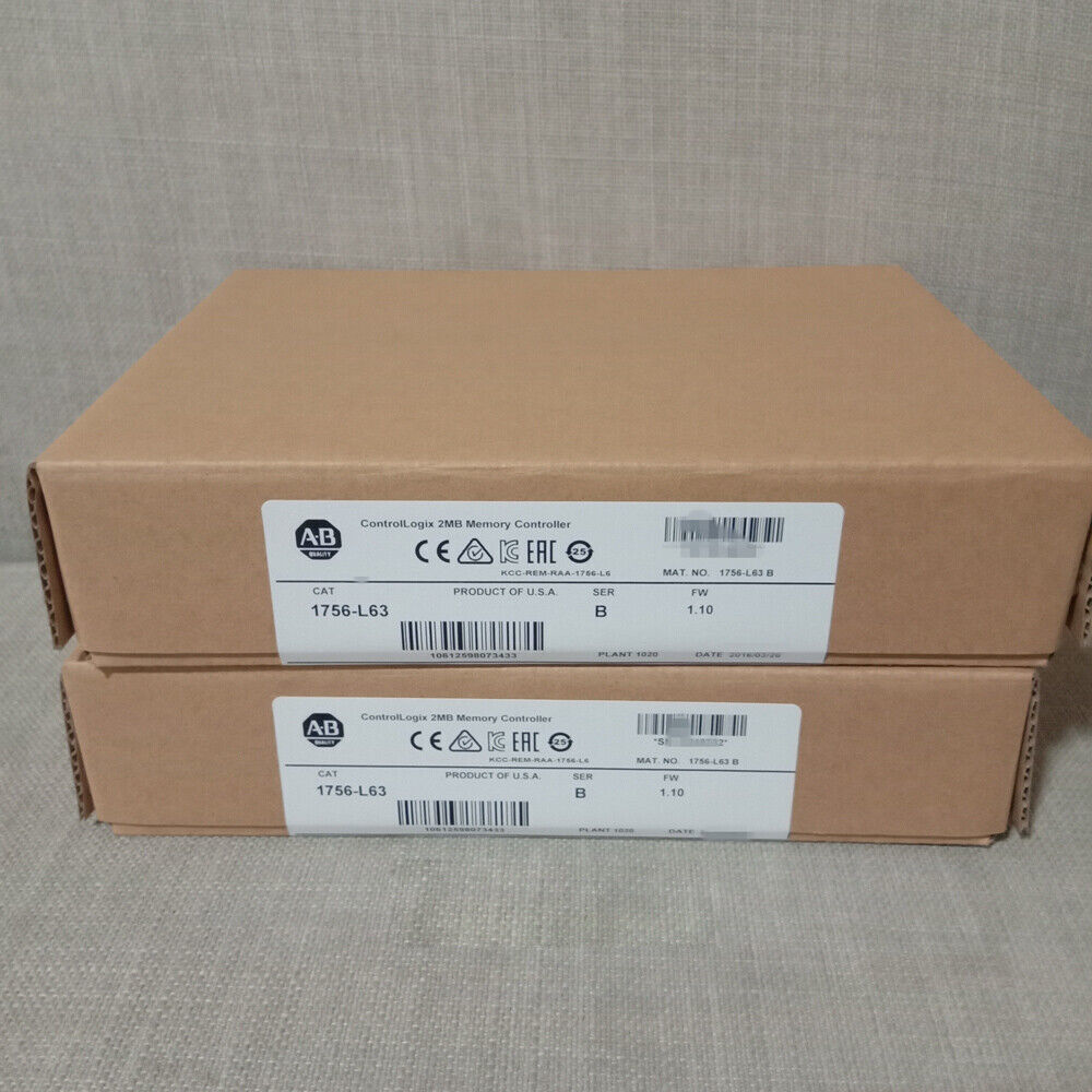 Allen-Bradley 1756-L63 ControlLogix Processor Boxes, 2MB Memory, Industrial Automation