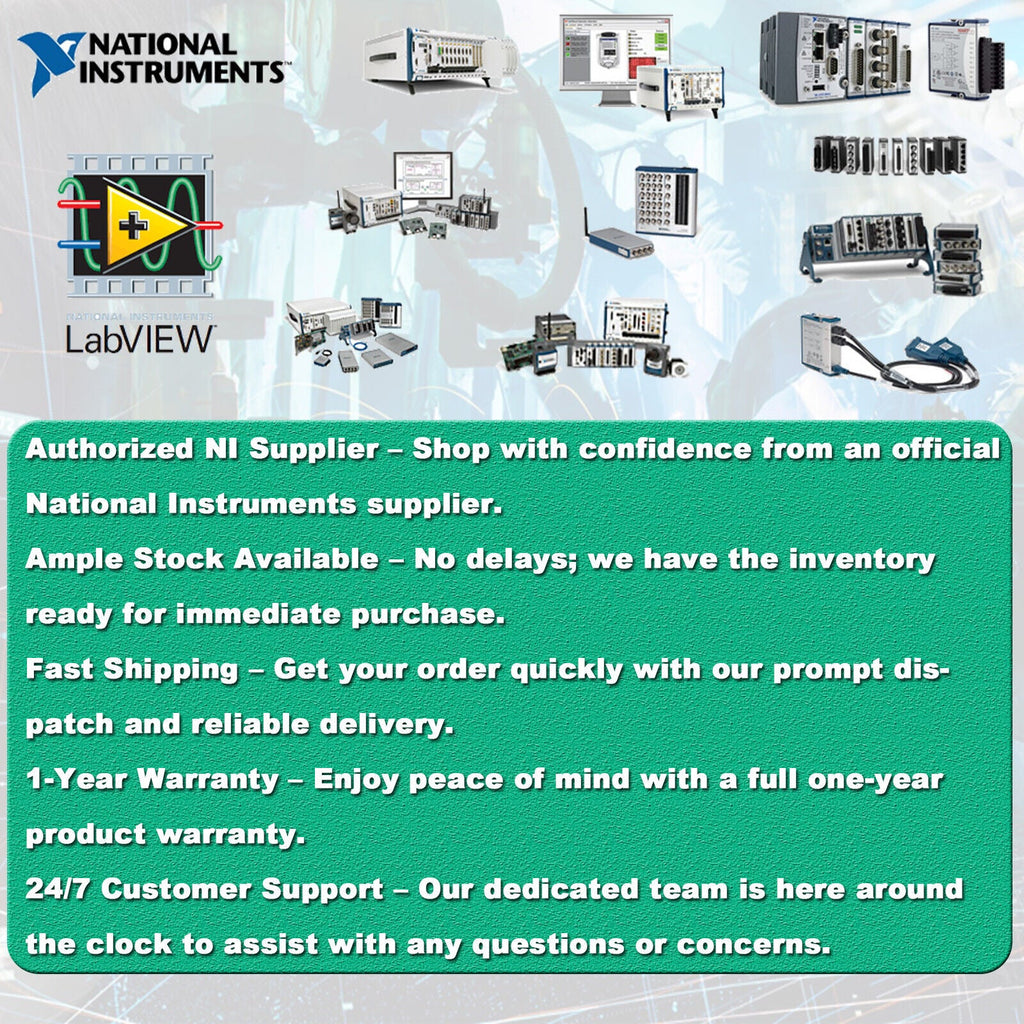 National Instruments supplier with ample stock, fast shipping, and 1-year warranty, plus quick response customer support.