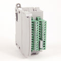Allen-Bradley Micro850 PLC 2085-IRT4 Analog Input Module, with green terminal blocks and 'IRTA RTD/TC' label.