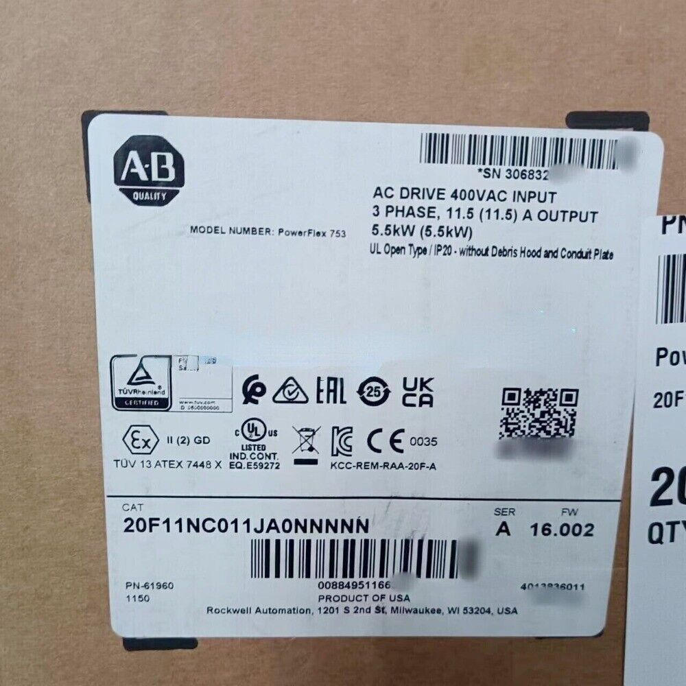 Allen-Bradley PowerFlex 753 AC Drive, 400VAC Input, industrial automation part