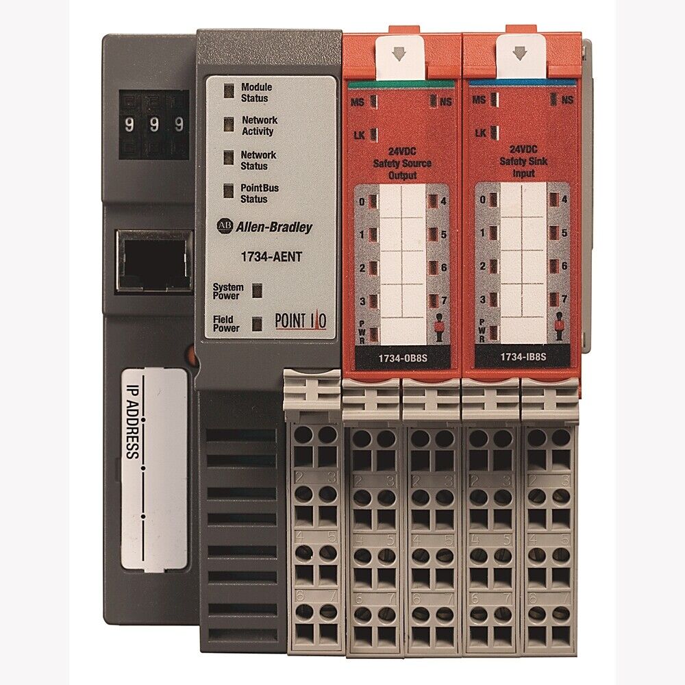 Allen-Bradley POINT I/O Ethernet Network Adaptor 1734-AENT and Modules, industrial automation components.