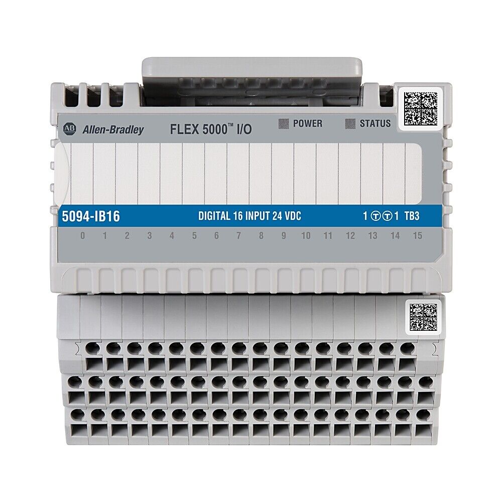 Allen-Bradley 5094-IB16 Digital Input Module, 24VDC. Industrial automation PLC module for control systems.