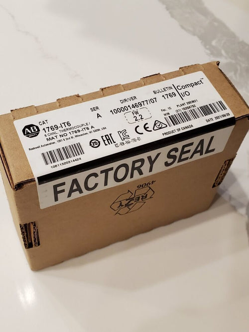 Allen-Bradley 1769-IT6 Compact I/O module box, with factory seal, 6-channel thermocouple input, industrial automation part