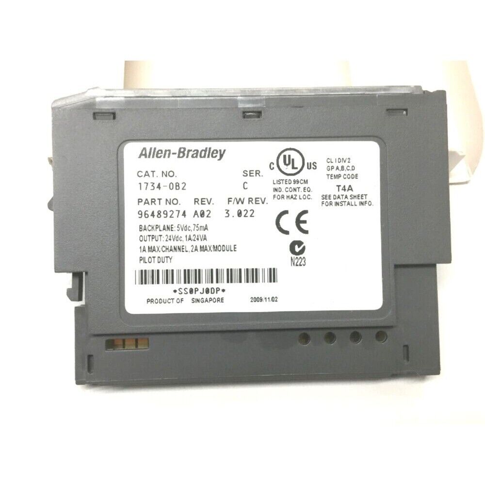 Allen-Bradley 1734-OB2 POINT I/O Digital Output Module. 24VDC output, industrial automation equipment.