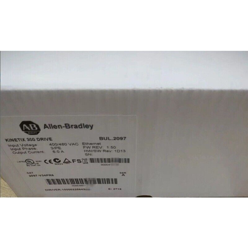 Allen-Bradley Kinetix 300 Drive Label 2097-V34PR6, EtherNet/IP, 6.0A