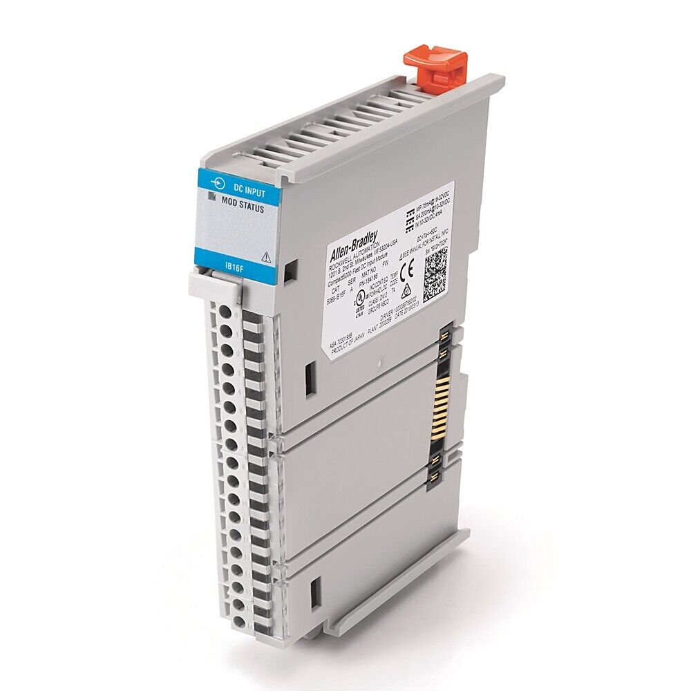 Allen-Bradley 5069-IB16F SER A Compact I/O Input Module, gray and blue PLC module