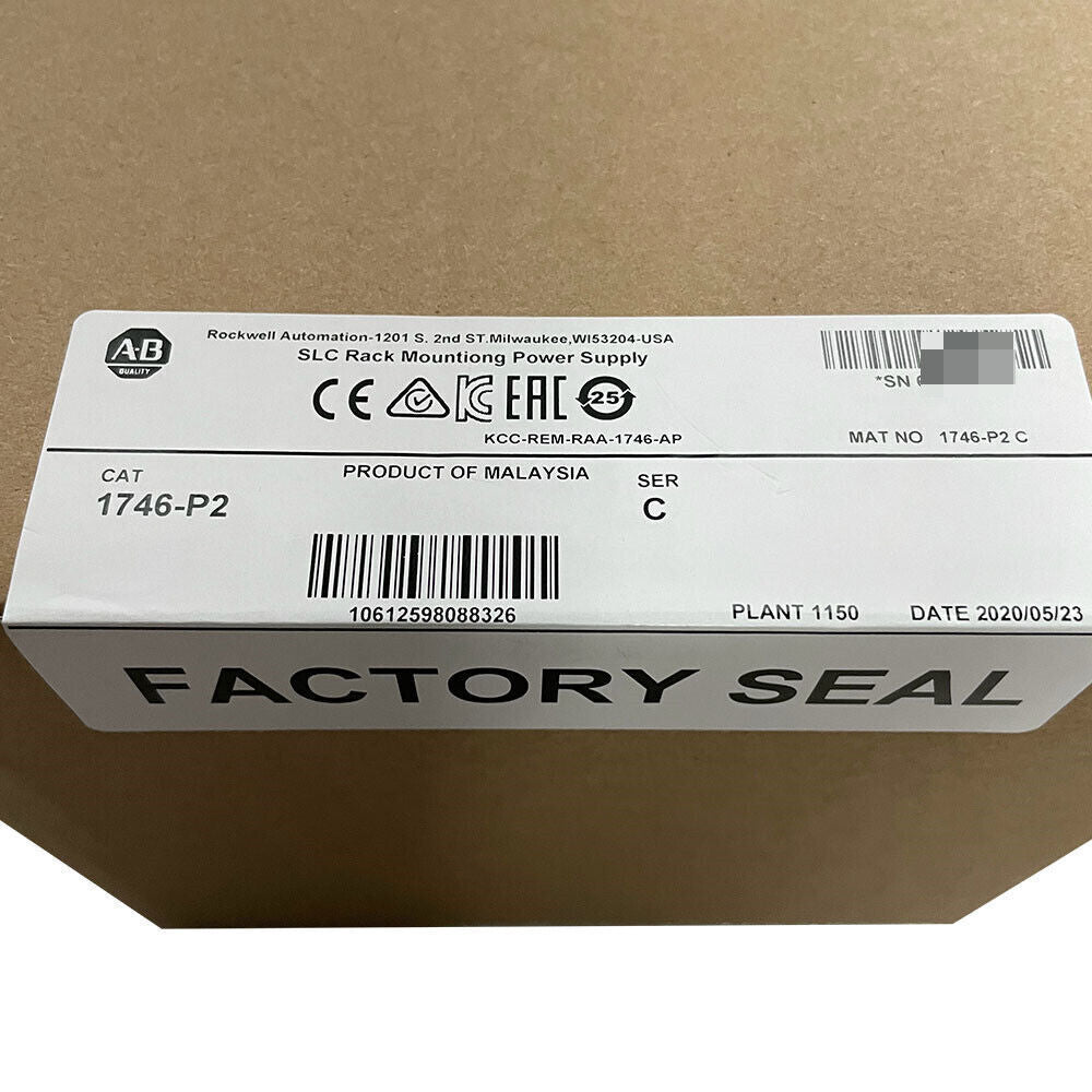 Allen-Bradley 1746-P2 power supply box, Factory Sealed, product of Malaysia, SLC Rack Mountiong Power Supply