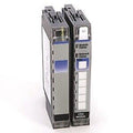 Allen-Bradley 1734-SSI Encoder Input Module. Displays module and network status, with port labels.