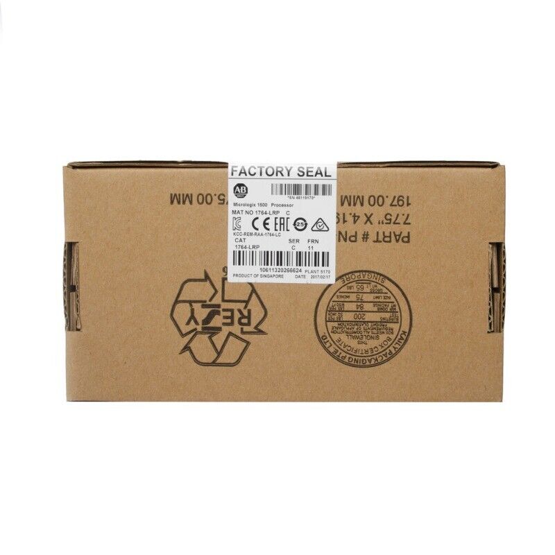 Allen-Bradley 1764-LRP SER C MicroLogix 1500 Processor PLC factory sealed box, product of Singapore.