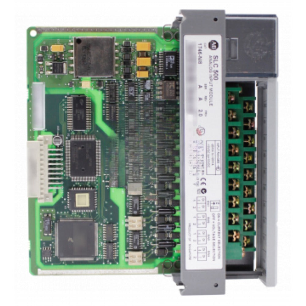 Allen-Bradley 1746-NI8 SLC 500 Analog Input Module, PCB board with connectors, for industrial automation.