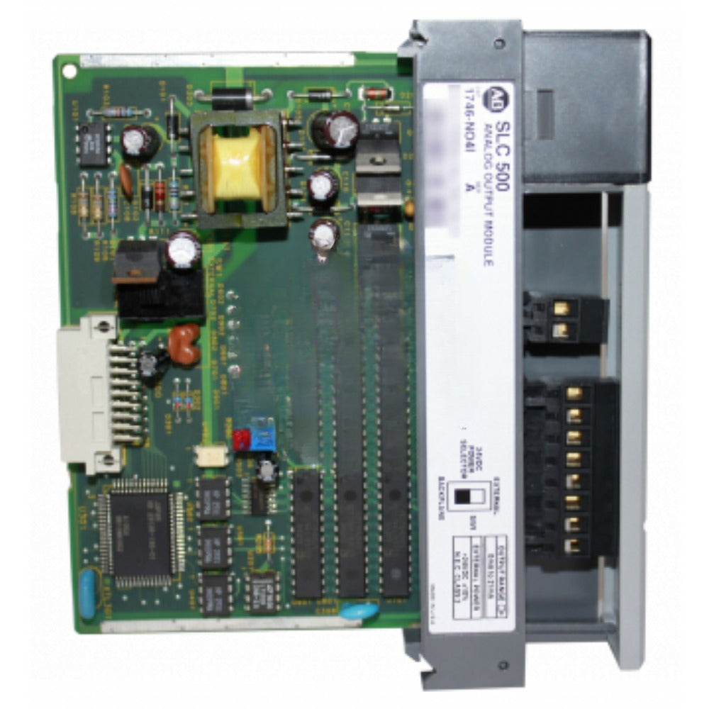 Allen-Bradley 1746-NO4I Analog Output Module for SLC 500 series. 4-20mA Output. Industrial automation part.