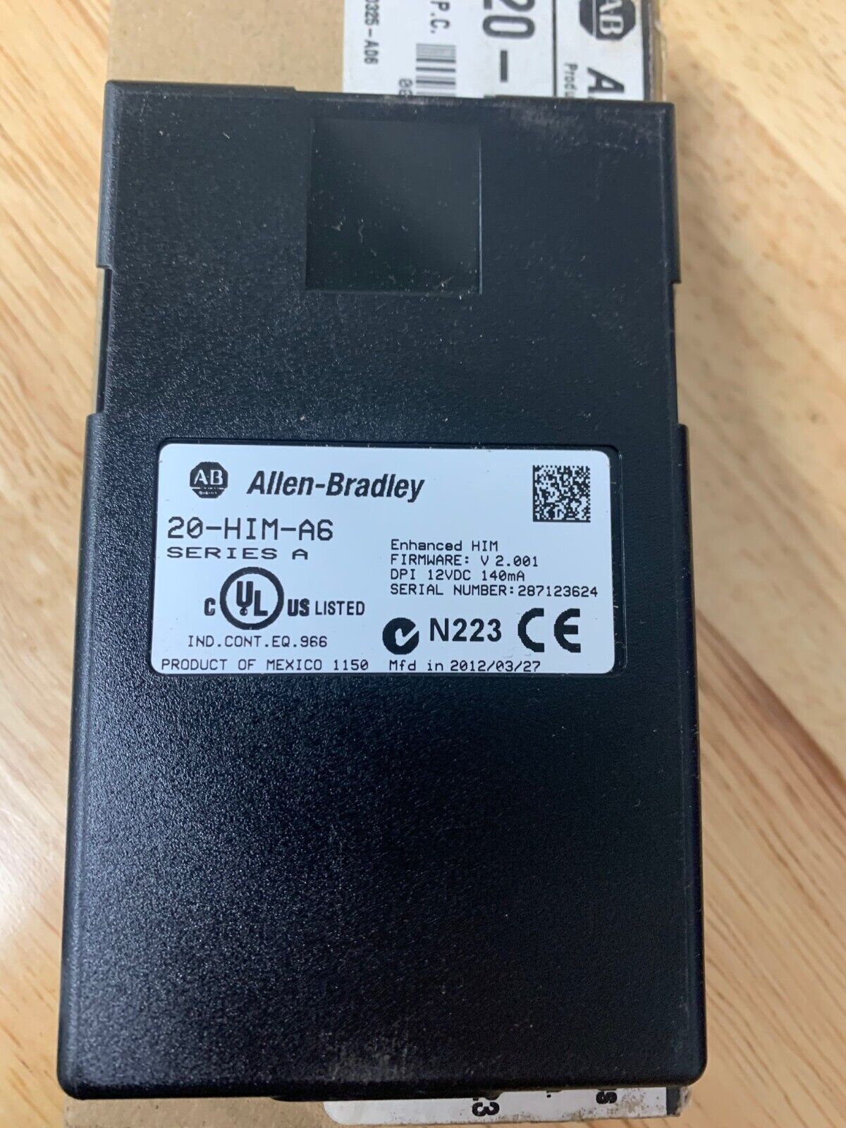 Allen-Bradley 20-HIM-A6 PowerFlex Drive Module, Series A. Features US Listed and CE certification