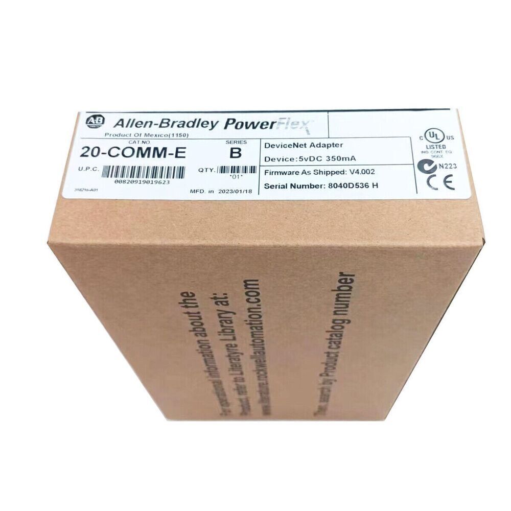 Allen-Bradley 20-COMM-E Ethernet/IP Adaptor, new in box, DeviceNet Adapter, 5VDC 350mA specifications