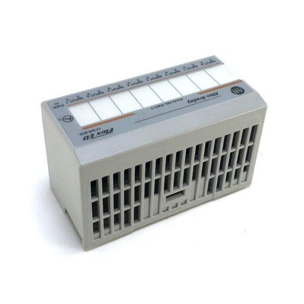 Allen-Bradley 1794-IE8 Flex I/O Analog Input Module, for process automation & SCADA, grey plastic.