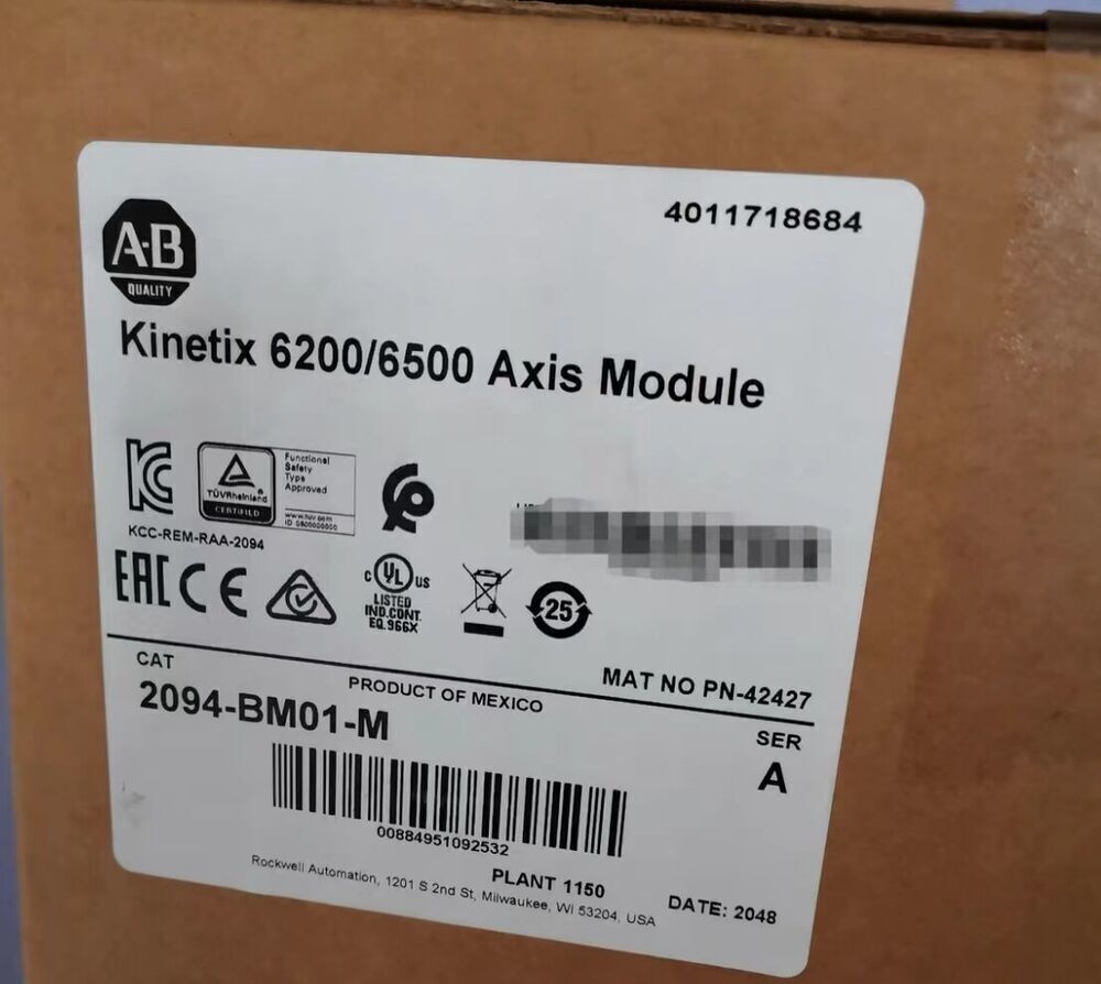 Allen-Bradley Kinetix 6200/6500 Axis Power Module 2094-BM01-M label, industrial automation component