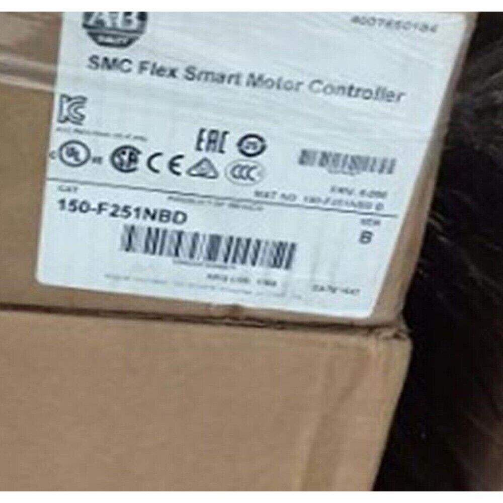 Allen-Bradley 150-F251NBD SMC Flex Smart Motor Controller box label, brown packaging