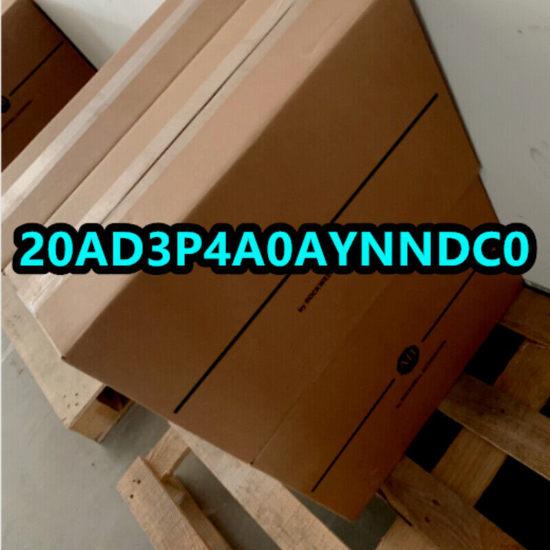 Allen-Bradley 20AD3P4A0AYNNDC0 motor drive box on pallet, industrial automation component.