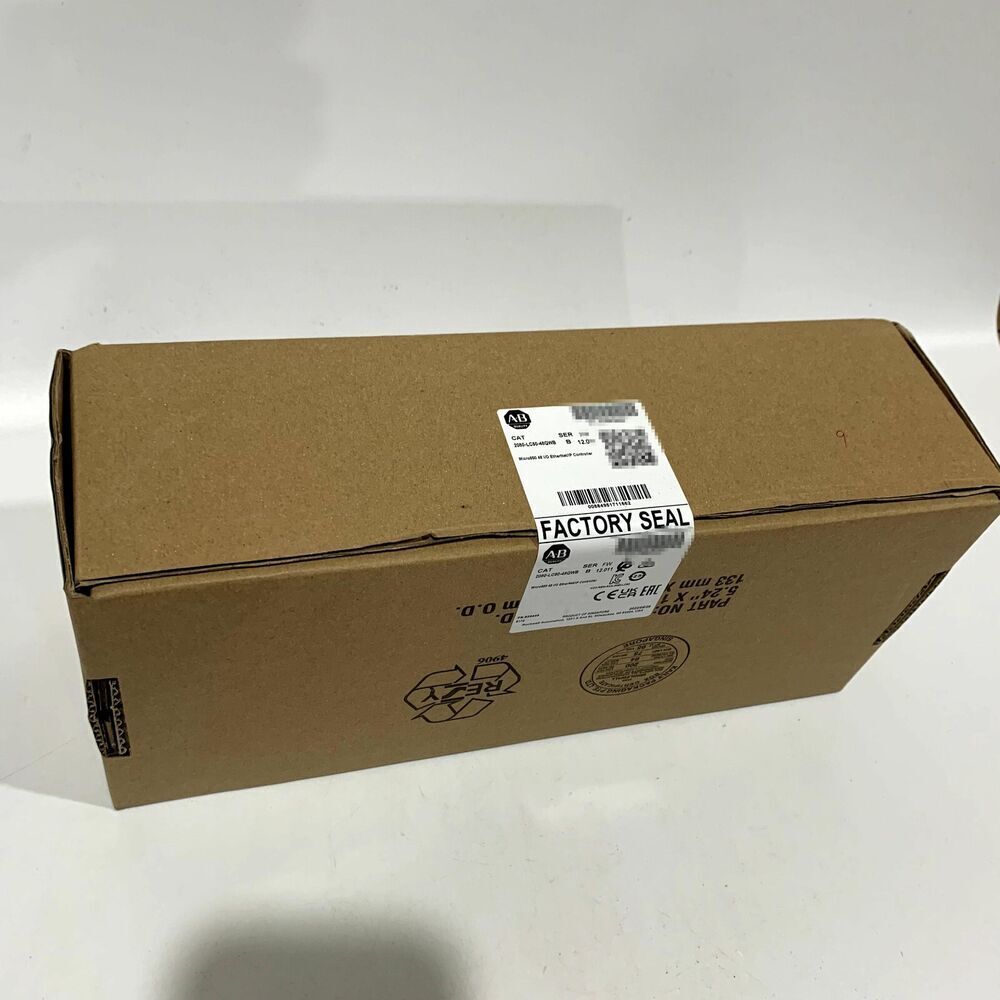 Allen-Bradley 2080-LC50-48QWB Micro850 controller box, Factory Sealed, industrial automation part, product packaging.