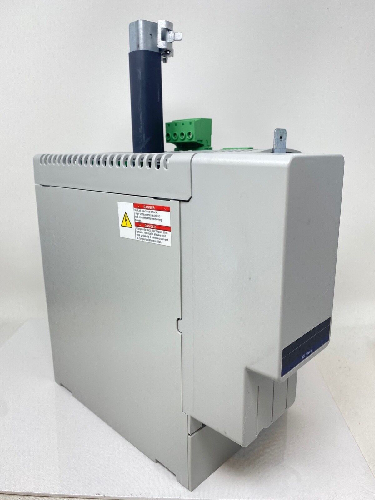 Allen-Bradley 2094-BM03-M Kinetix Power Module, gray industrial automation component with warning labels.