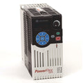 Allen-Bradley PowerFlex 525 AC drive, 1.5kW, front view with control panel, EtherNet/IP, fault indicator. 