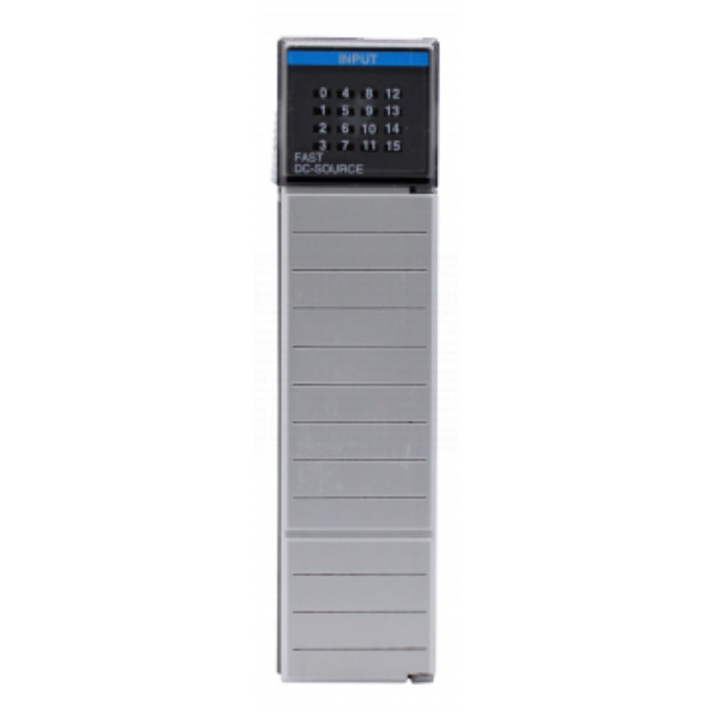 Allen-Bradley 1746-ITV16 SER C SLC 16 Point Digital Input Module, gray PLC module with text 'INPUT' and 'DC-SOURCE'.