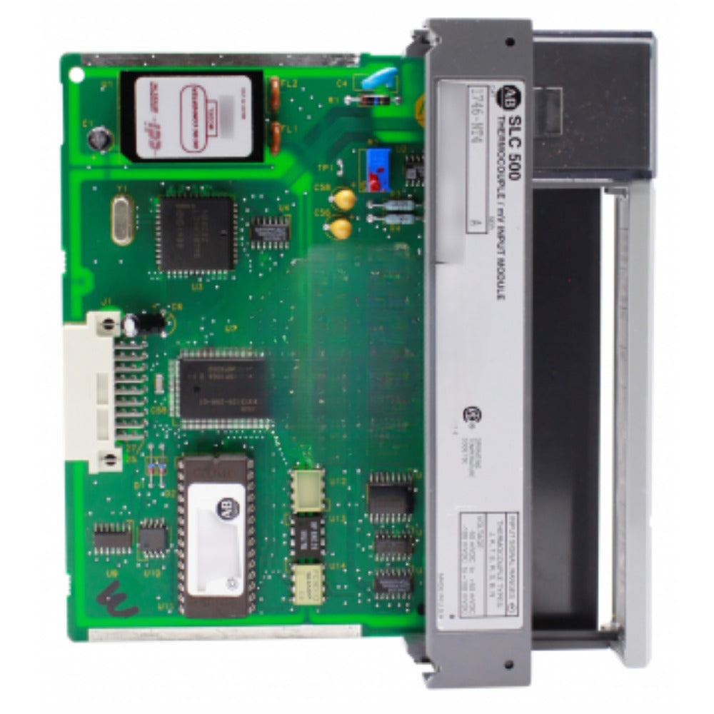 Allen-Bradley 1746-NT4 SLC 500 PLC Input Module, side view displaying internal components.