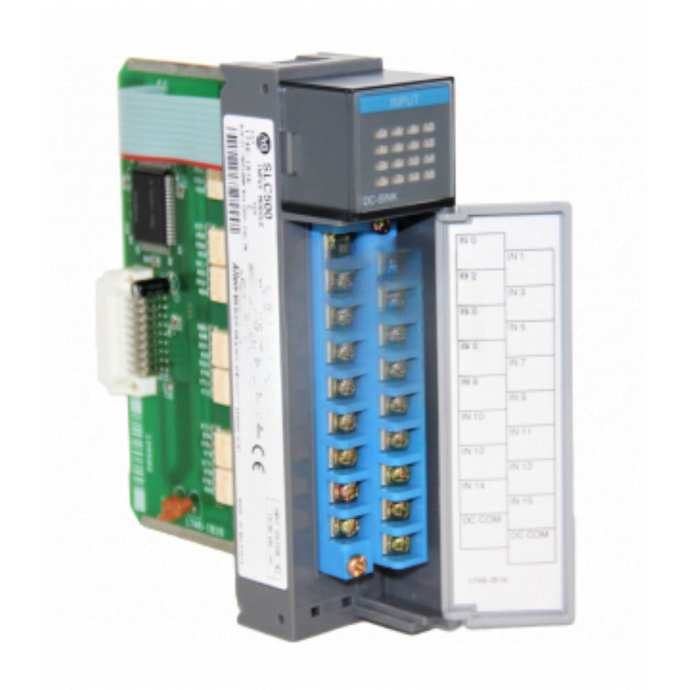 Allen-Bradley SLC 500 digital input module 1746-IB16, gray and blue color, with DC-SINK