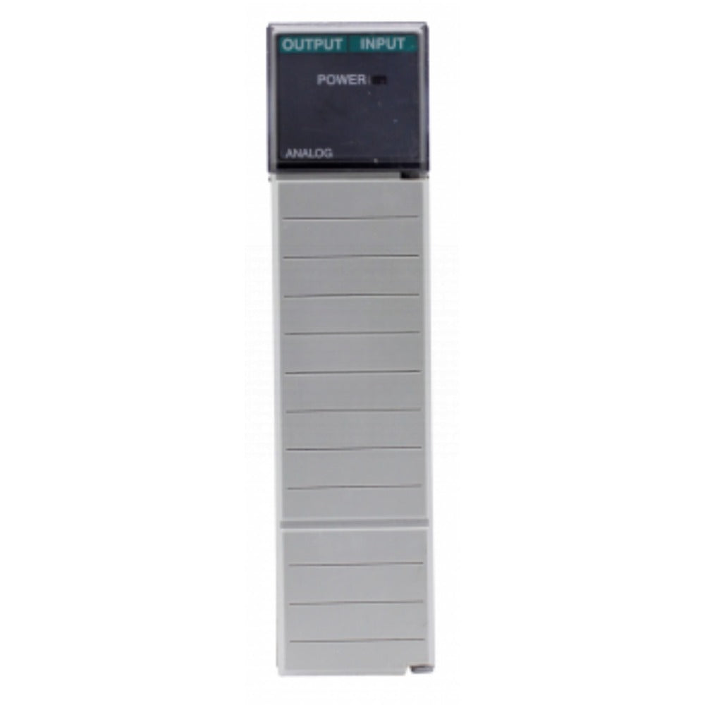 Allen-Bradley 1746-NIO4V analog module. Features input/output and power indicators for process control. SLC 500 Series.