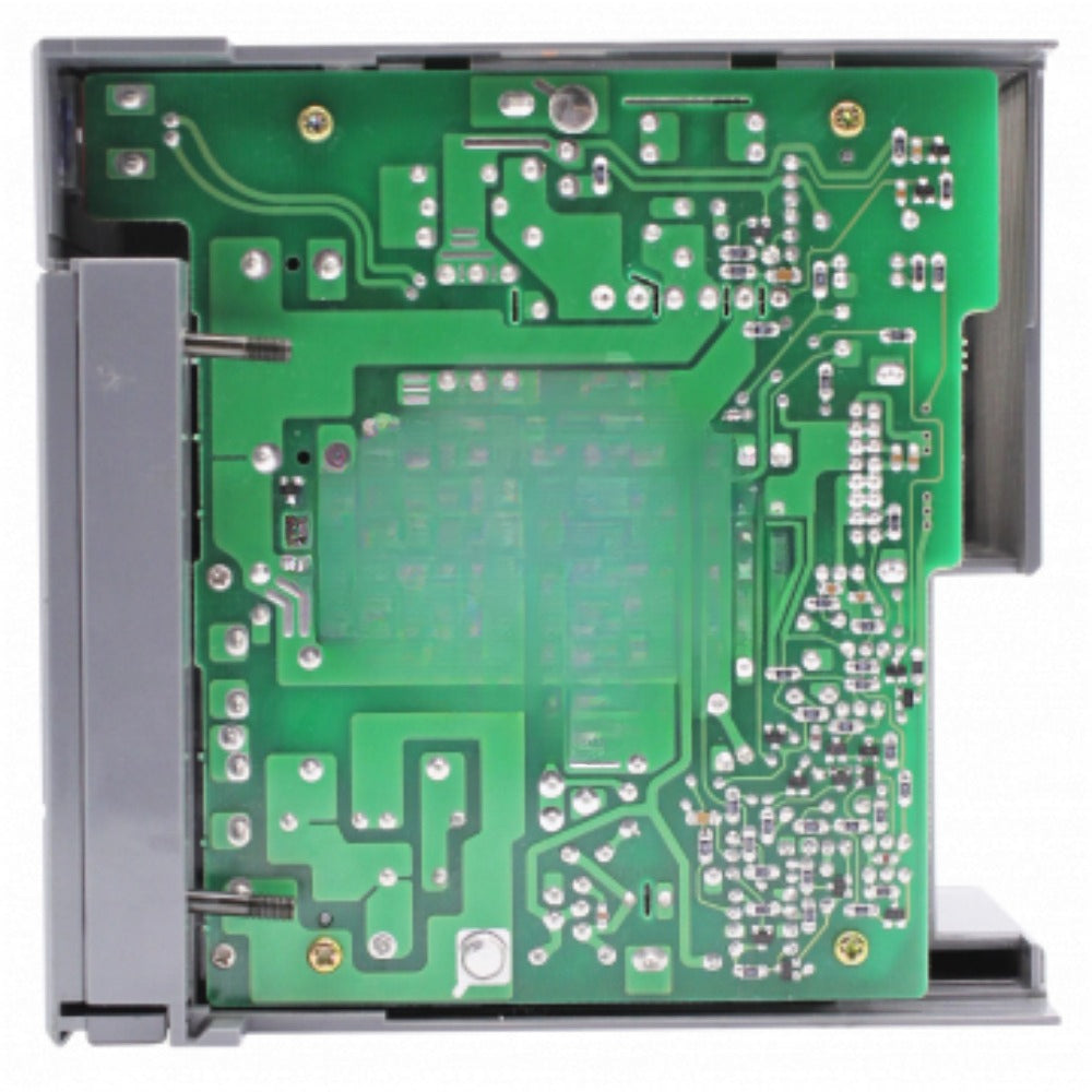 Allen-Bradley 1746-P3 SLC 500 Module circuit board, green with gray casing, PLC component for industrial automation.