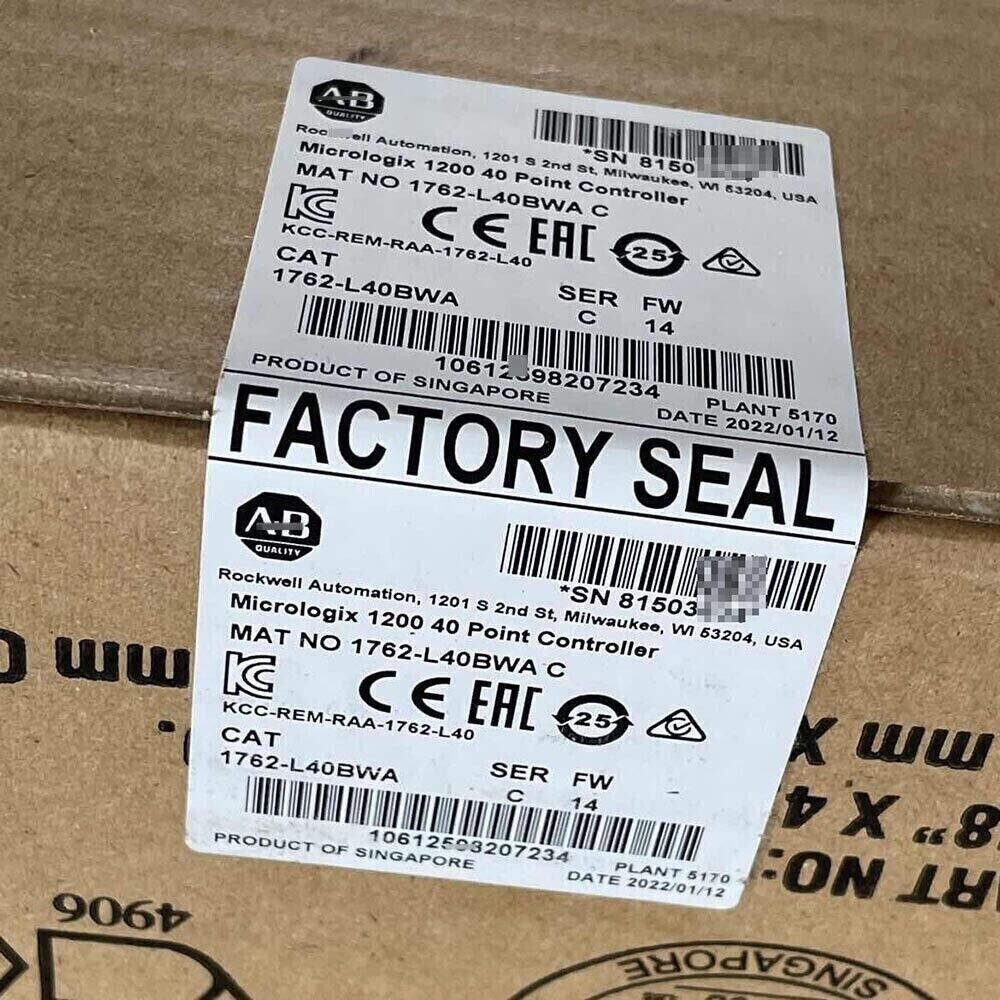 Allen-Bradley 1762-L40BWA MicroLogix 1200 PLC Controller with Factory Seal - Industrial Automation Part