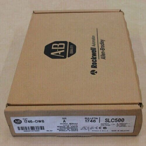 Allen-Bradley 1746-OW8 SLC 500 Output Module box, industrial automation part, product packaging