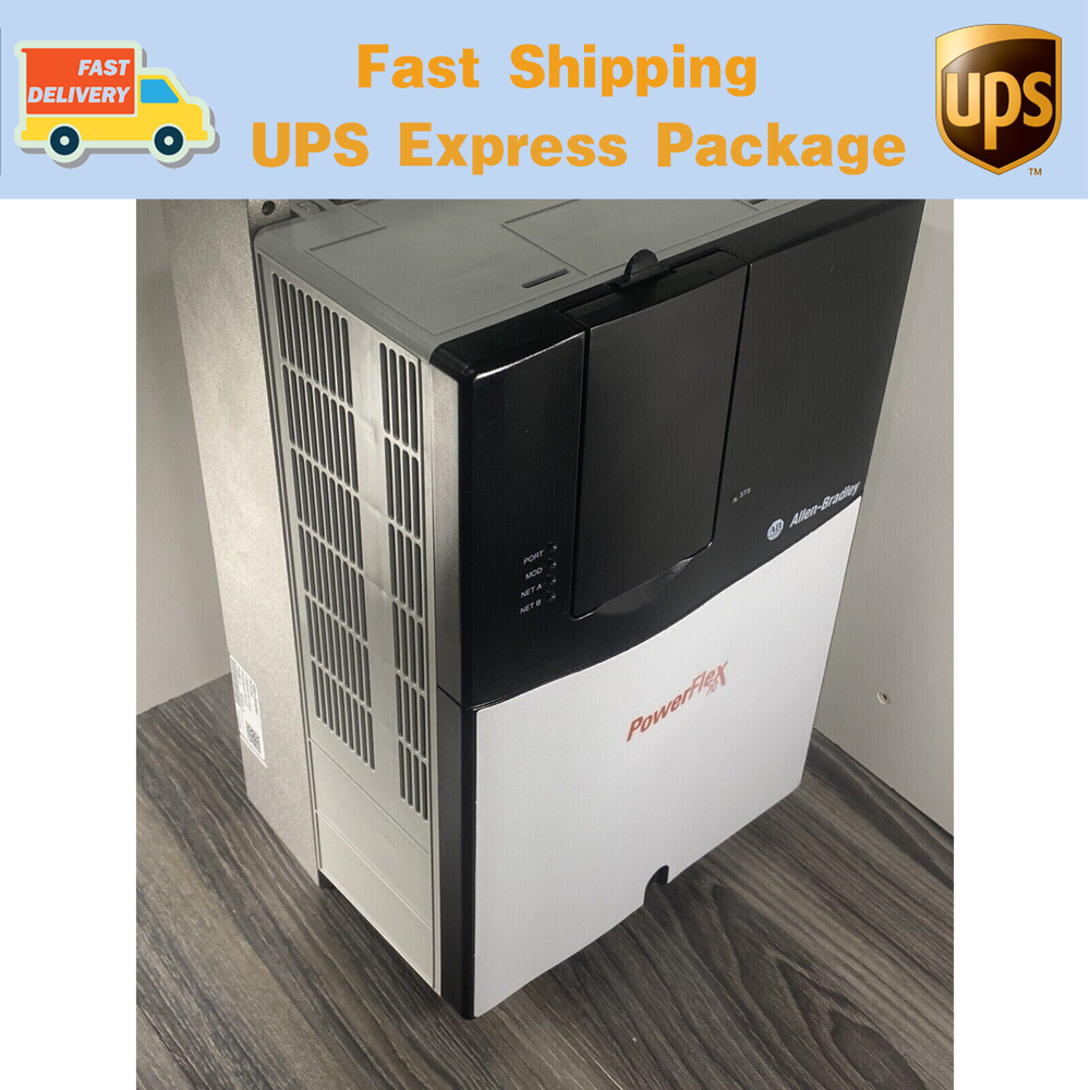 Allen-Bradley PowerFlex 70 AC Drive with UPS Express. Industrial motor control panel, fast shipping.