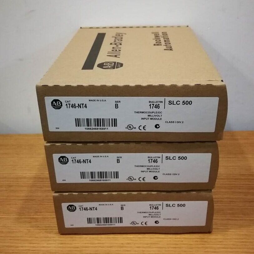 Allen-Bradley 1746-NT4 SER B SLC 500 PLC Input Module boxes, industrial automation parts