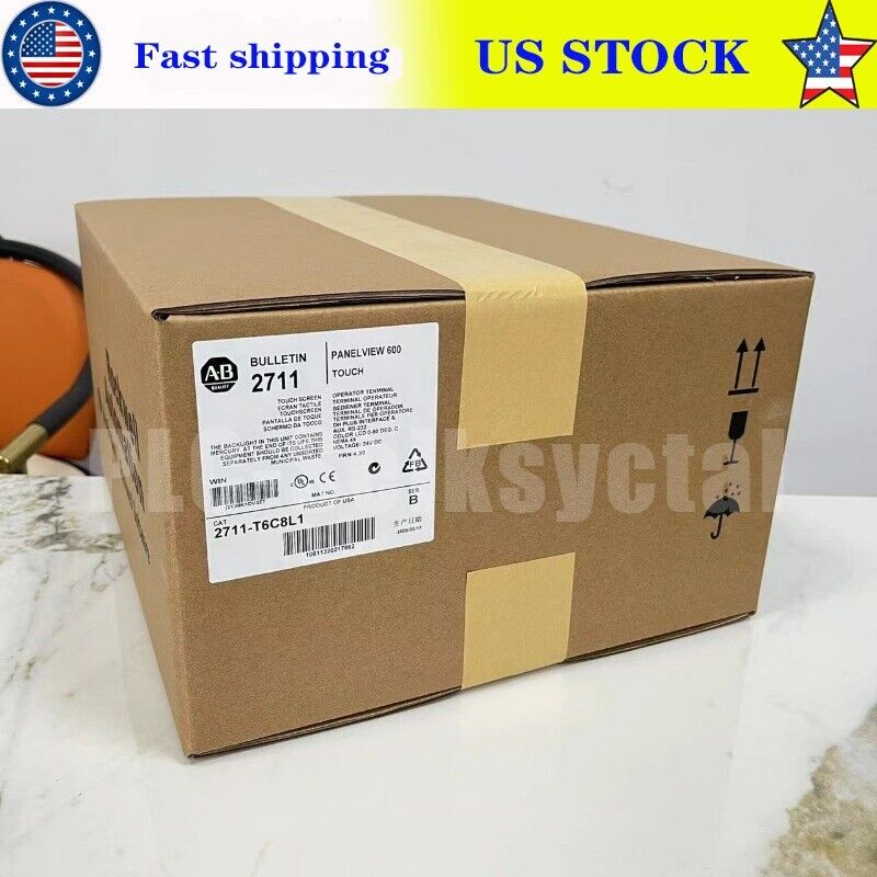 Allen-Bradley 2711-T6C8L1 PanelView 600 Touch Operator Interface box, fast shipping, US stock.