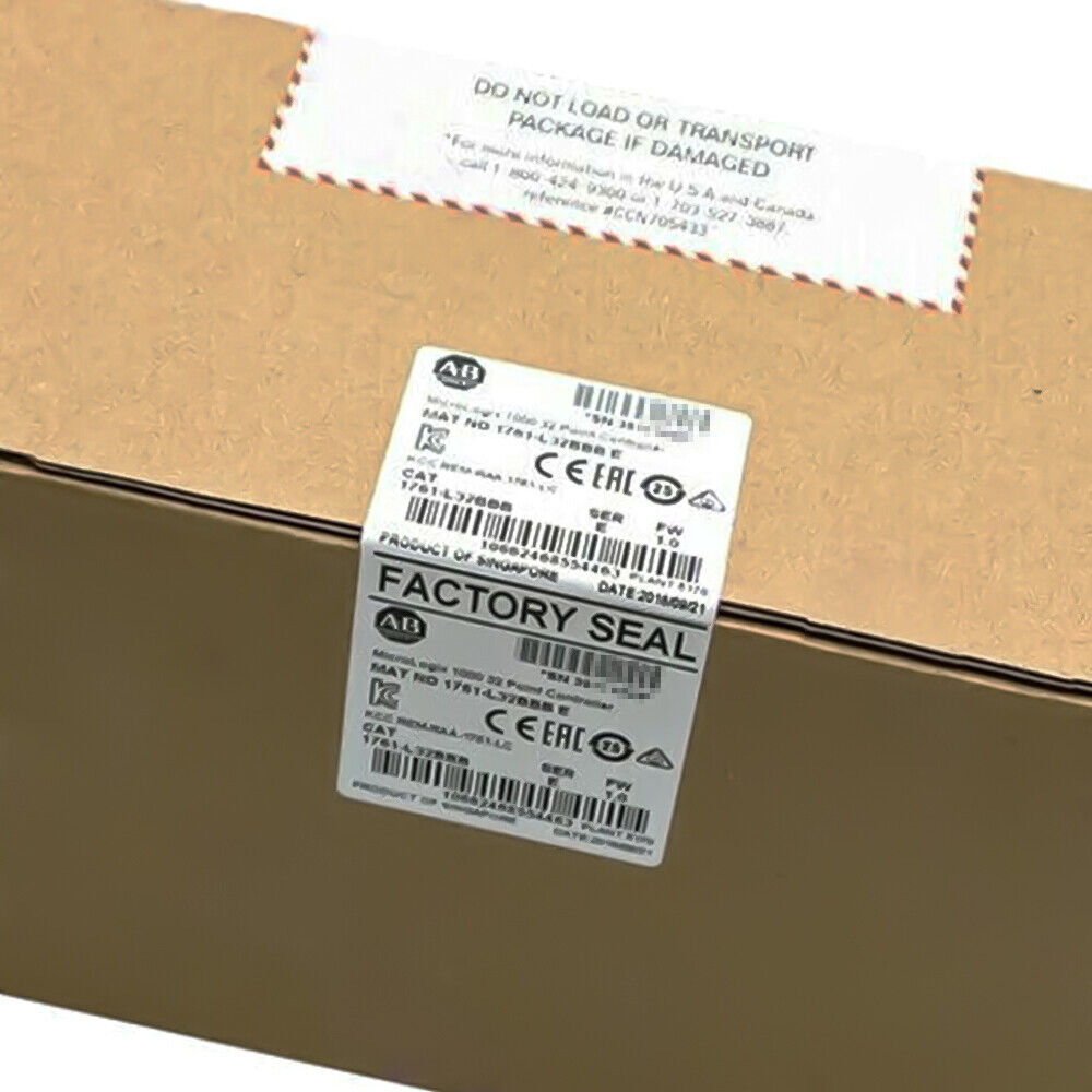 Factory sealed Allen-Bradley Micrologix 1000 PLC controller package. Product of Singapore.