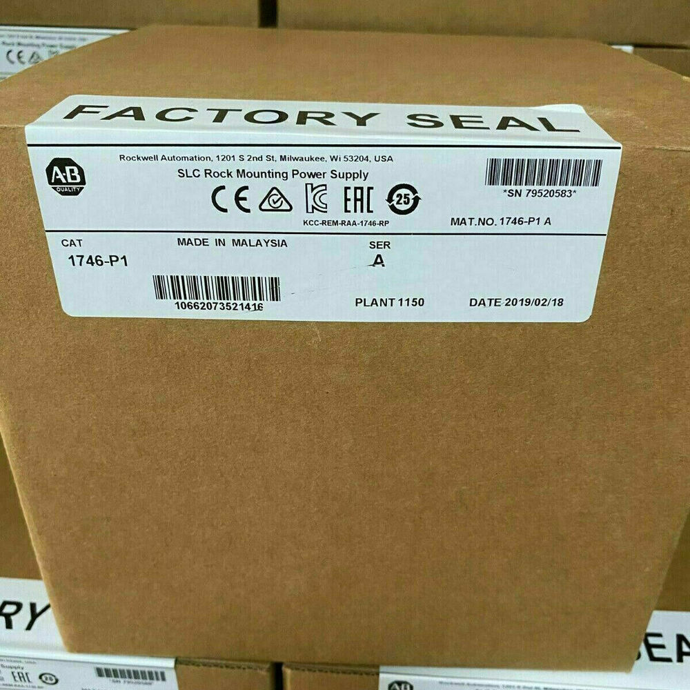 Allen-Bradley 1746-P1 AC Power Supply box, Factory Sealed. For SLC 500 PLC systems, Made in Malaysia.