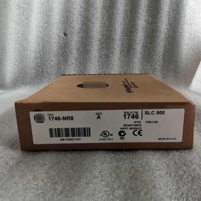 Allen-Bradley 1746-NR8 SLC 500 RTD Resistance Input Module box, industrial automation part.