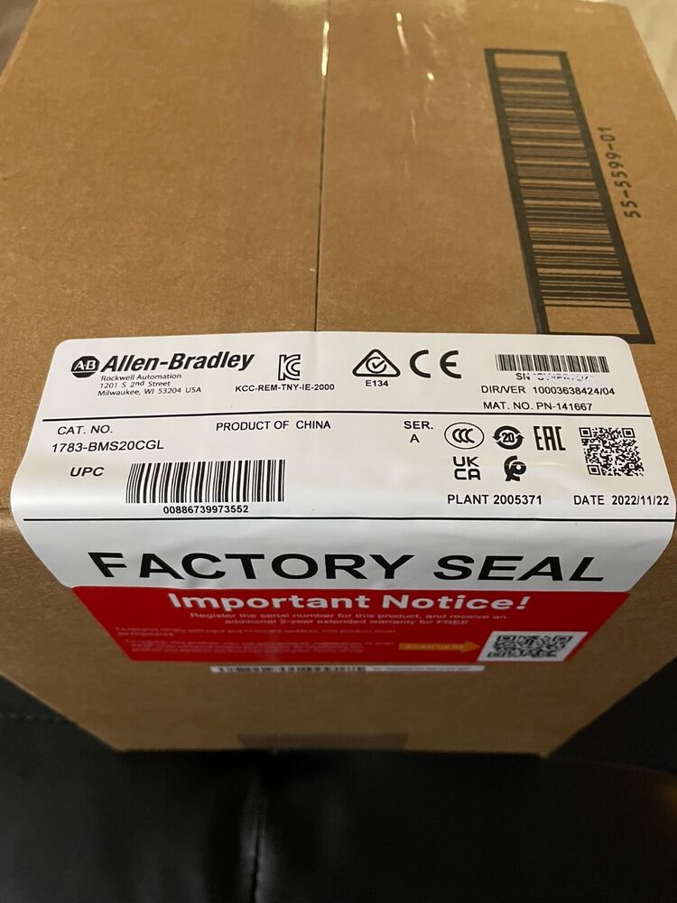 Allen-Bradley 1783-BMS20CGL industrial automation part, factory sealed with important notice