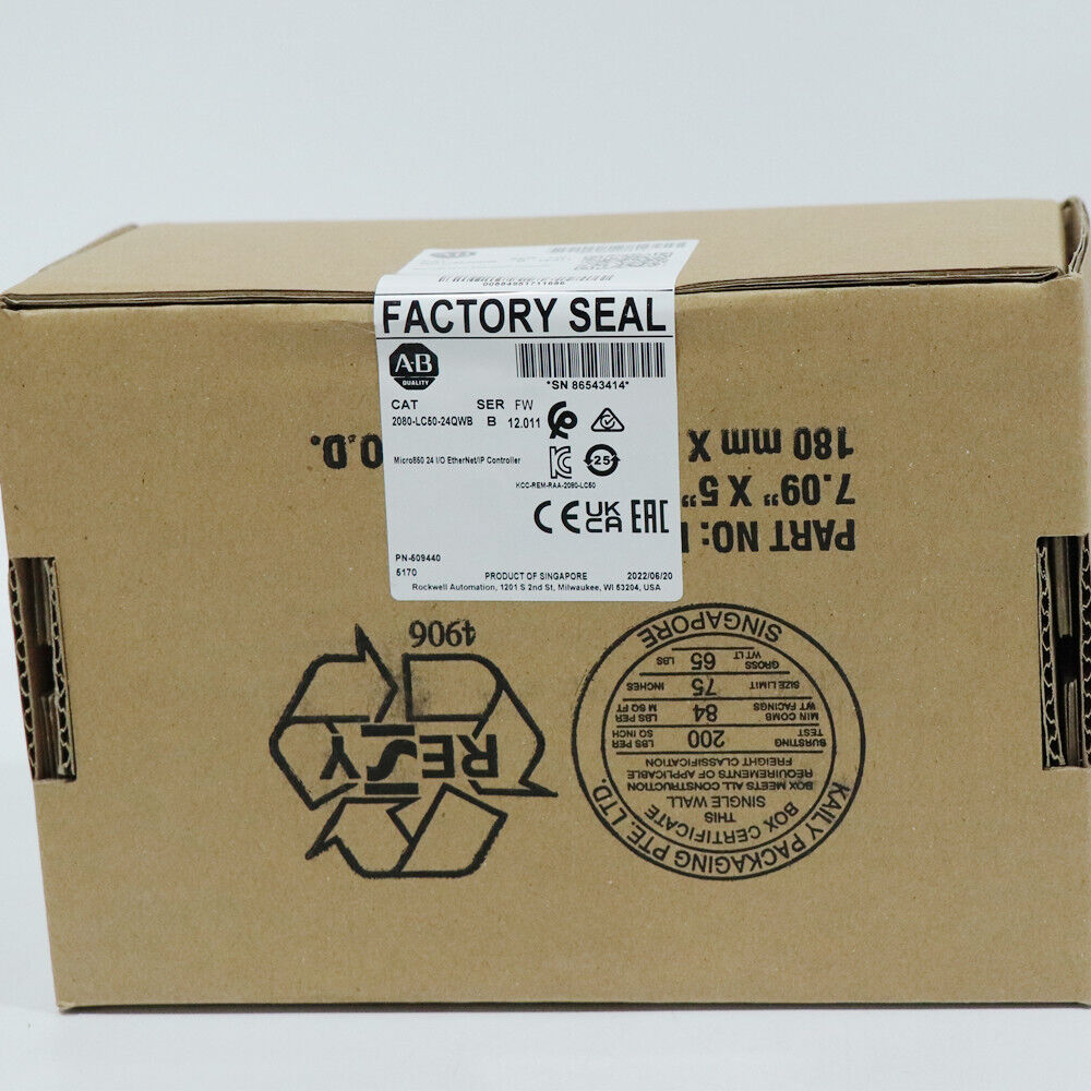 Allen-Bradley Micro850 2080-LC50-24QWB Controller Factory Sealed Box, Ethernet/IP