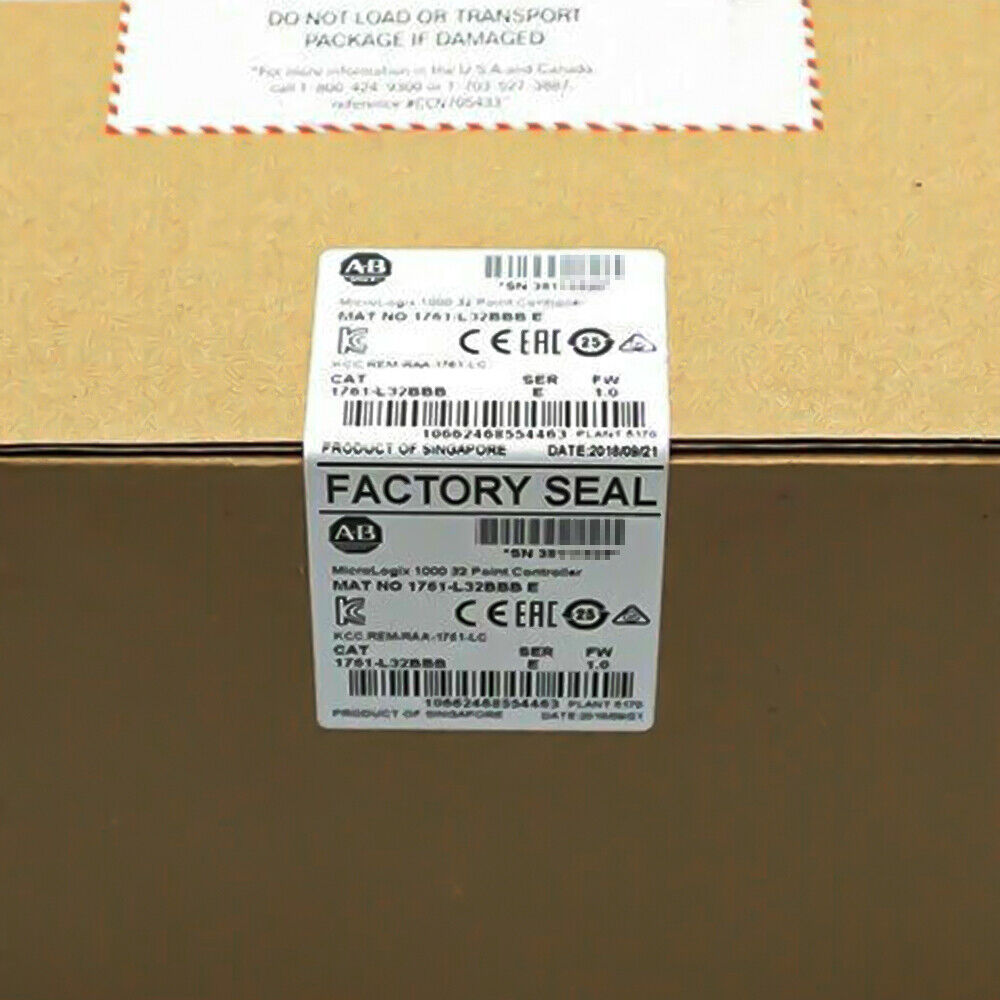 Allen-Bradley Micrologix 1000 1761-L32BBB /E PLC Controller Factory Seal - Product of Singapore
