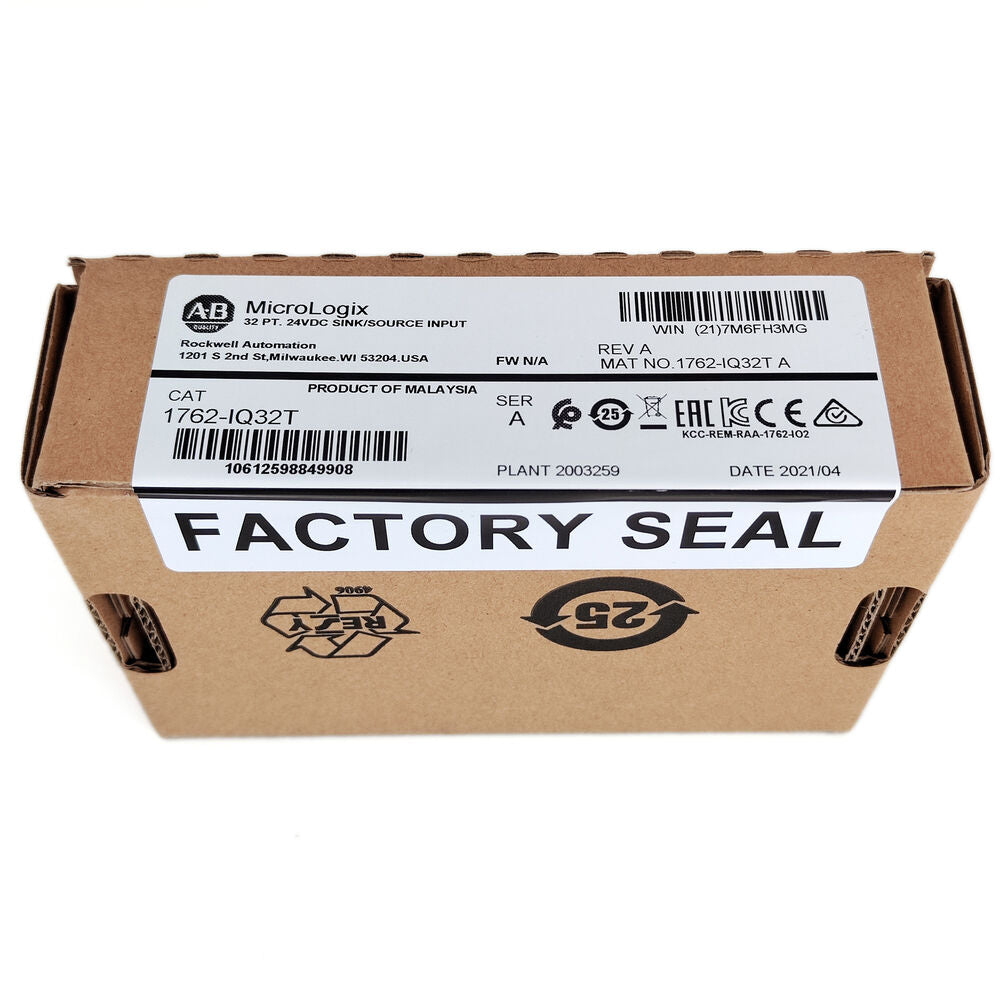 Allen-Bradley 1762-IQ32T MicroLogix PLC Module box, Factory Seal, 32 Point Input, Industrial Automation part